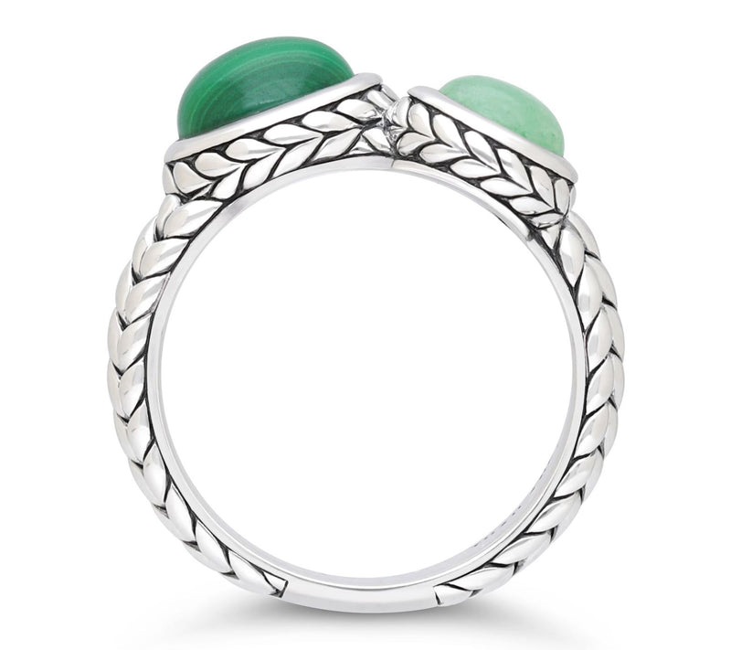 Tiffany Kay Studio Sterling Malachite & Aventurine Ring — View 4