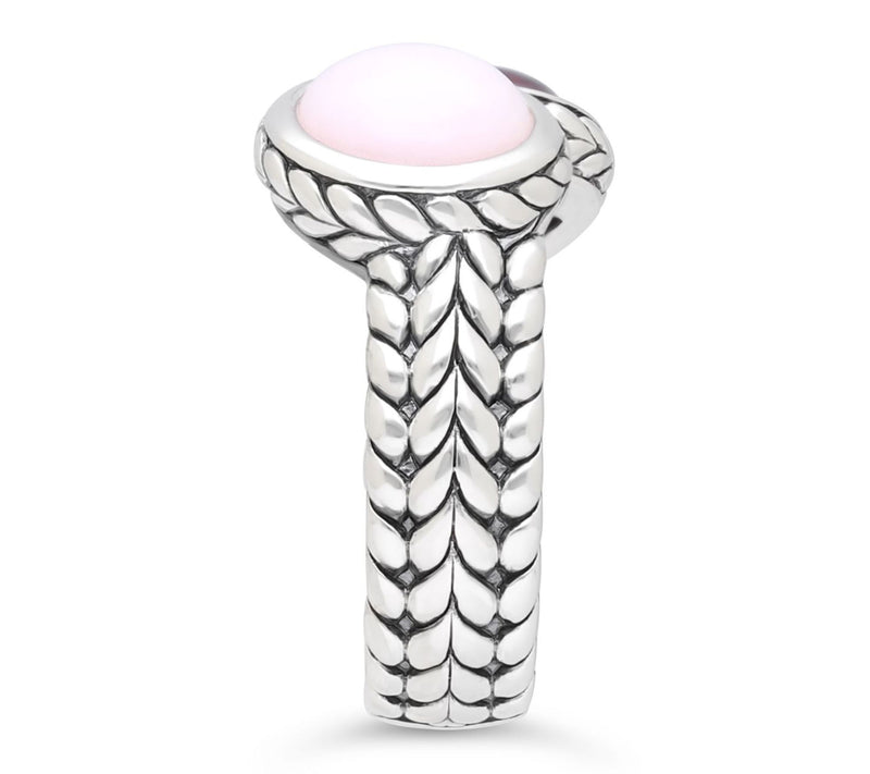 Tiffany Kay Studio Sterling Opal & Rhodolite Herringbone Ring — View 3