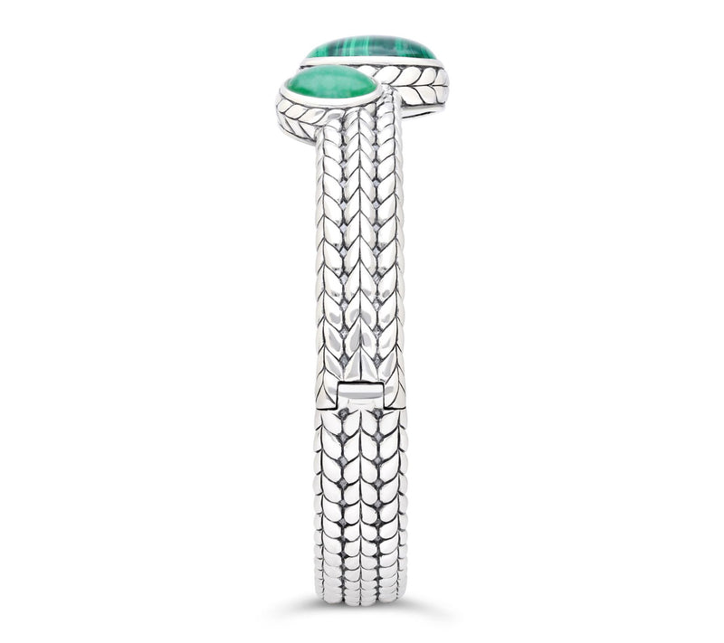 Tiffany Kay Studio Sterling Malachite & Aventurine Cuff — View 4