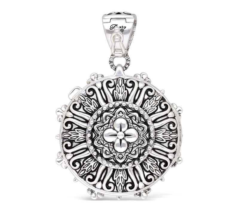 Barbara Bixby Sterling & 18K White Topaz RoundLocket — View 6
