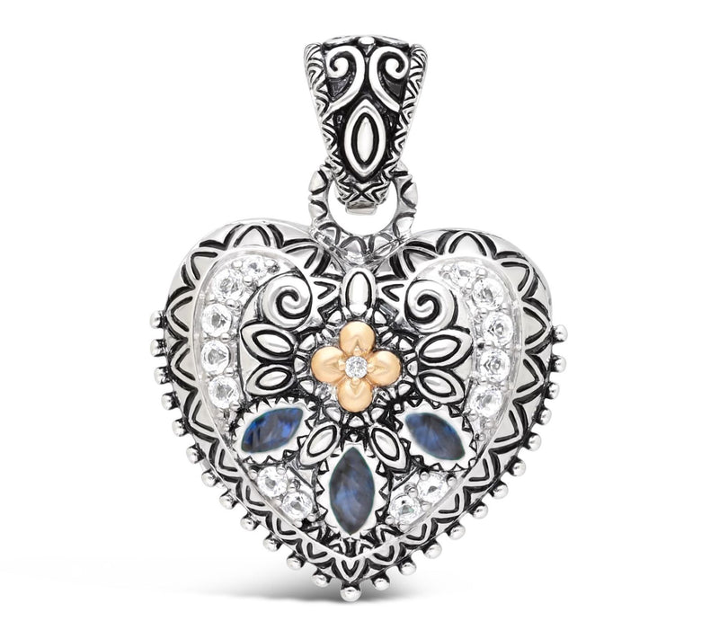 Barbara Bixby Sterling Silver & 18K Gemstone Heart Locket — View 13