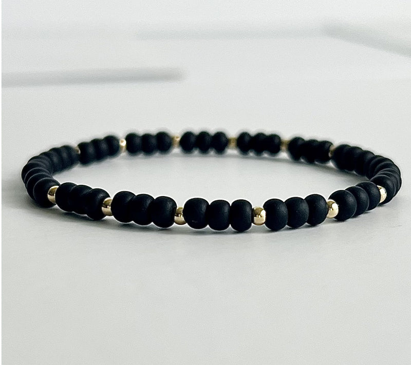 MaeMarie Wraps Matte Fuel Bubble Slip On Bracelet, 14K Gold — Main view