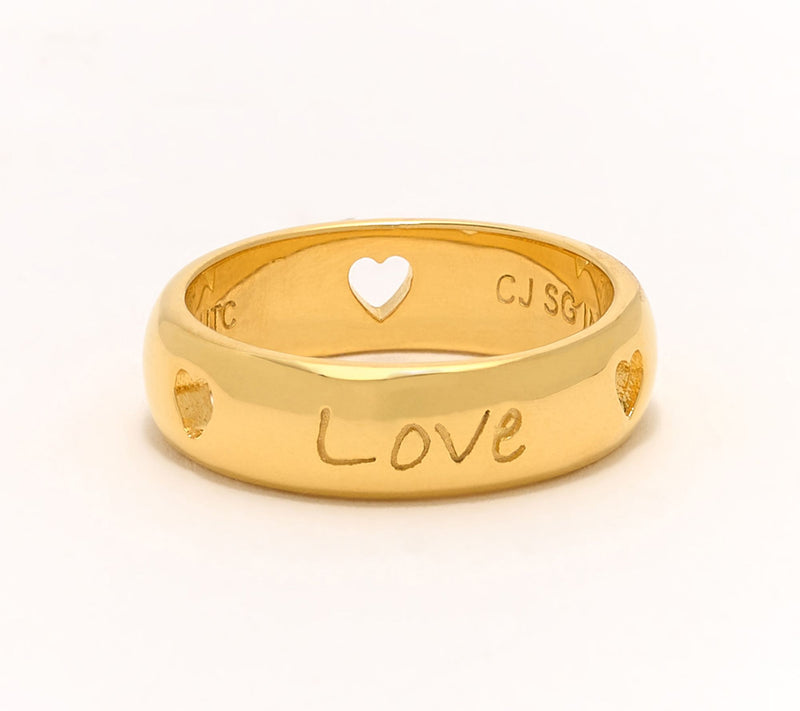 Christian James by Scott Grimes 14K Gold Clad Inspirational Message Ring — View 6