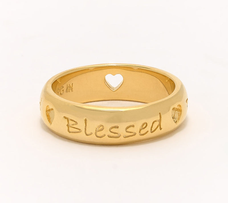 Christian James by Scott Grimes 14K Gold Clad Inspirational Message Ring — View 3