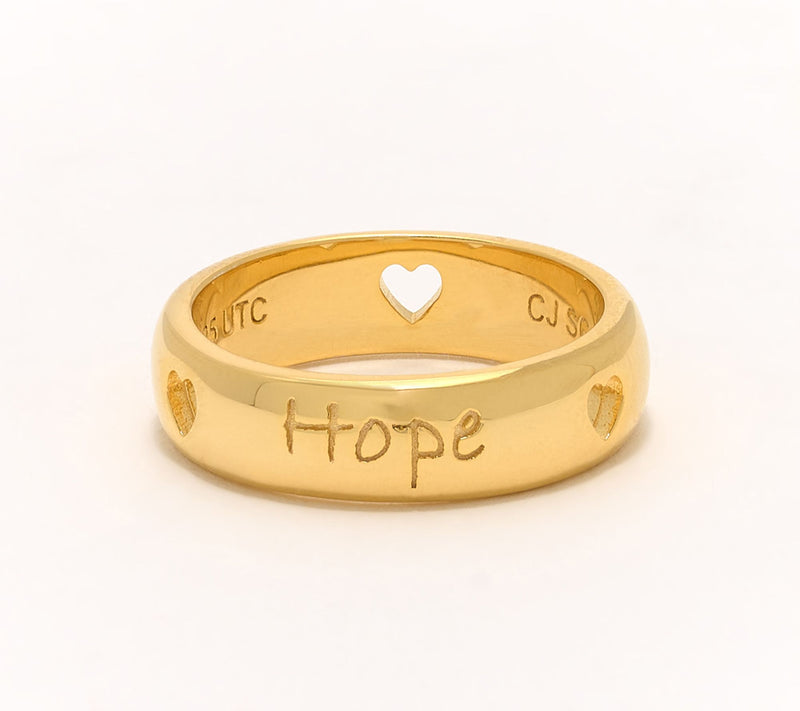 Christian James by Scott Grimes 14K Gold Clad Inspirational Message Ring — View 5