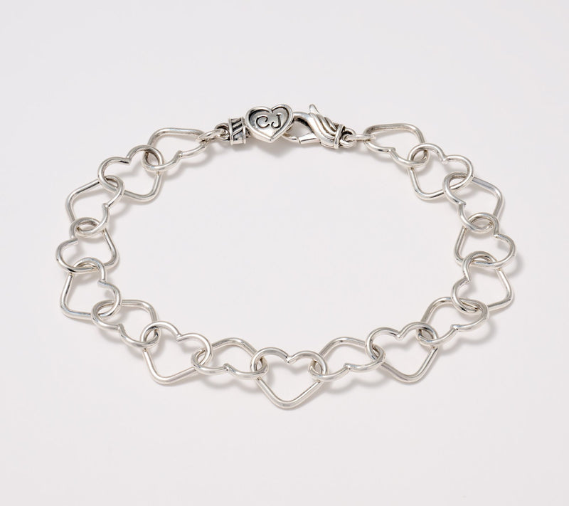 Christian James by Scott Grimes Sterling Heart Interlocking Bracelet 6.7g — Main view