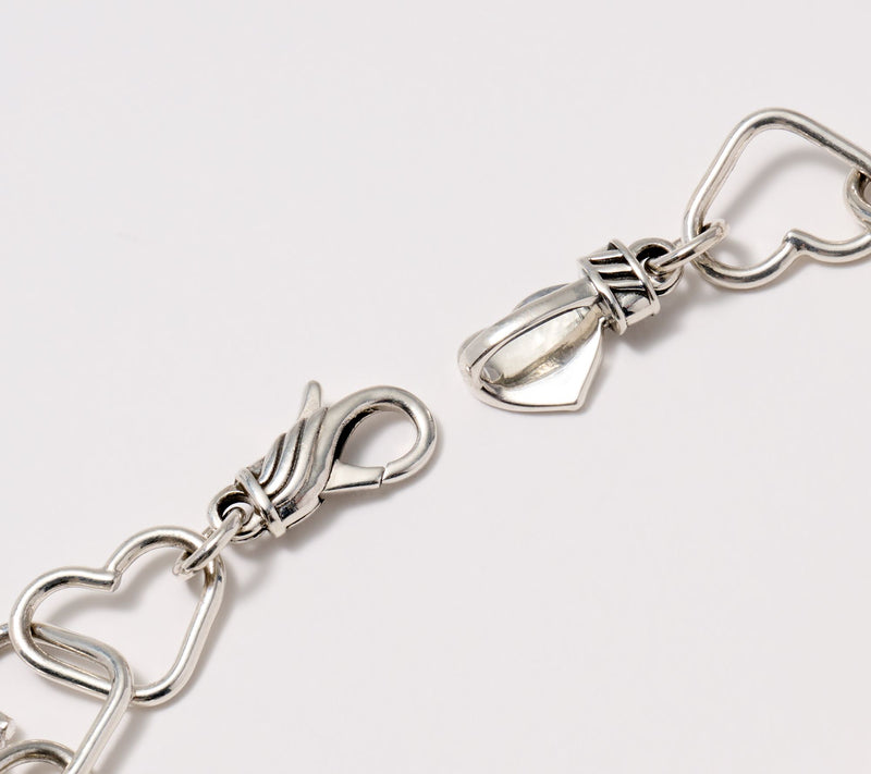 Christian James by Scott Grimes Sterling Heart Interlocking Bracelet 6.7g — View 2