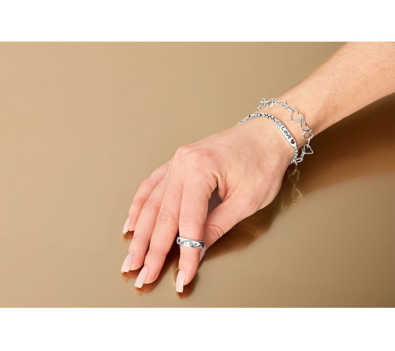 Christian James by Scott Grimes Sterling Heart Interlocking Bracelet 6.7g — View 4