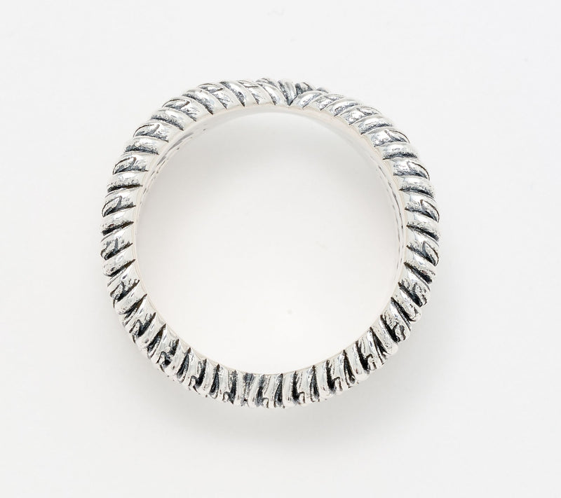 Christian James by Scott Grimes Sterling Silver Ripple X-Ring — View 2