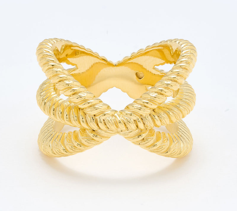 Christian James by Scott Grimes 14K Gold Clad Ripple X-Ring — Main view