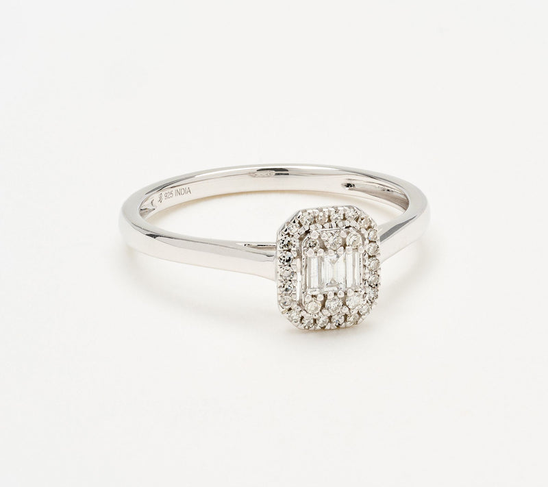 Affinity Diamonds 0.15 cttw Choice of Shape Ring, White — Main view