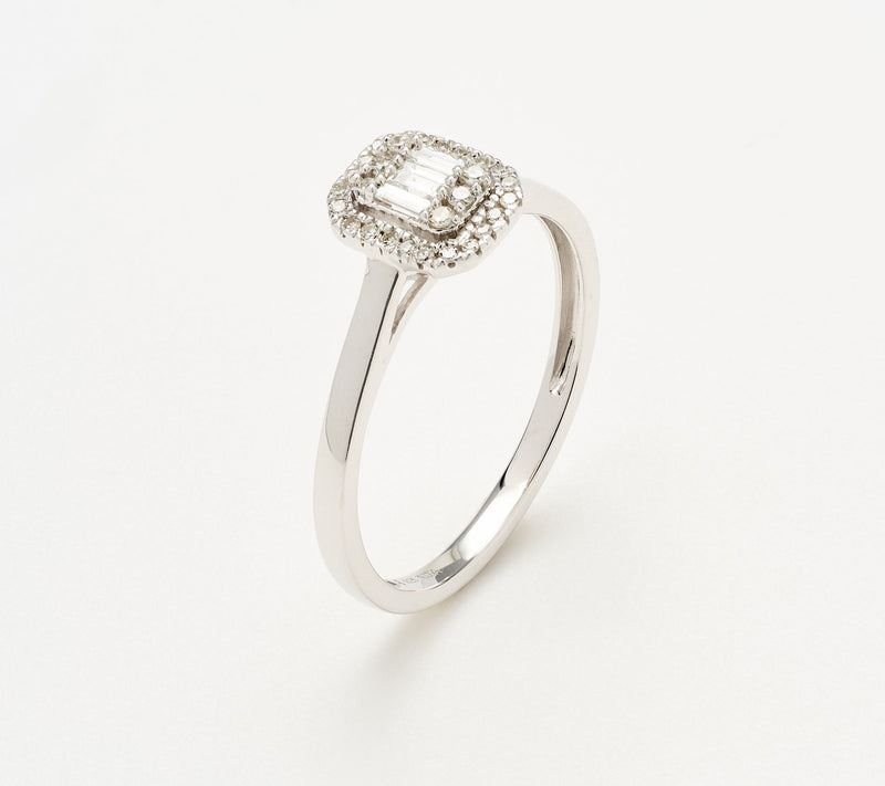 Affinity Diamonds 0.15 cttw Choice of Shape Ring, White — View 3