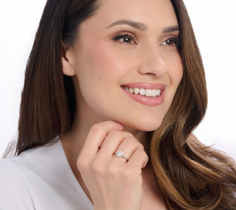 Affinity Diamonds 0.15 cttw Choice of Shape Ring, White — View 4