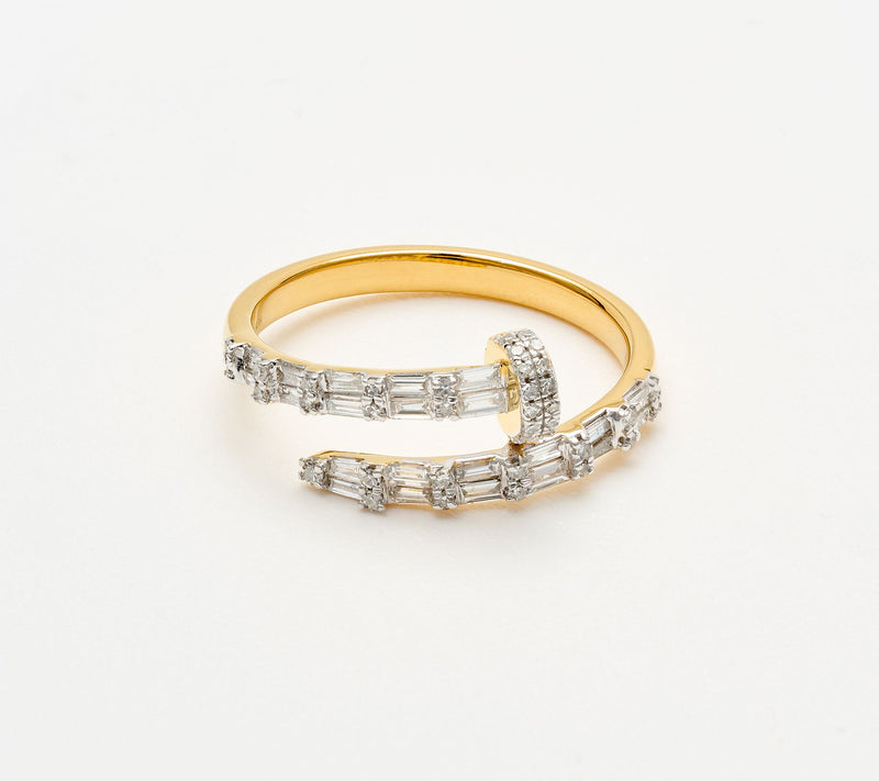Affinity Diamonds 0.50 cttw Nail Head Mixed Ring, Sterling — View 2