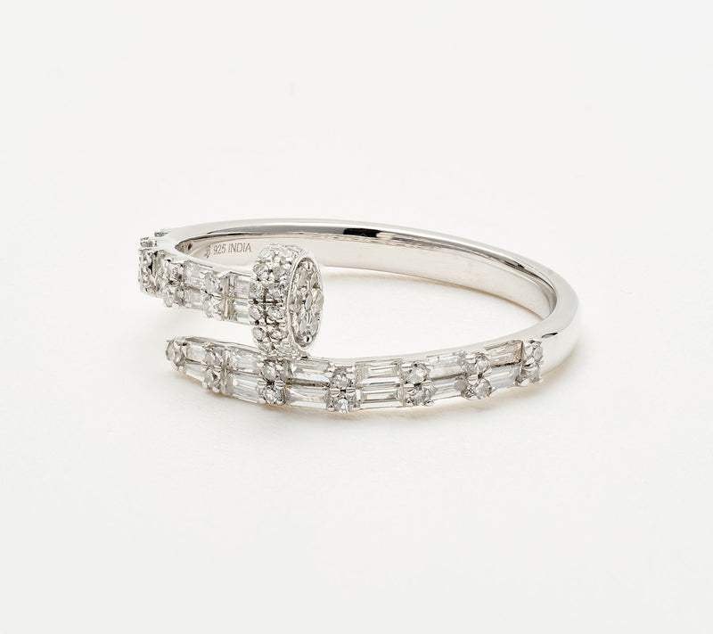 Affinity Diamonds 0.50 cttw Nail Head Mixed Ring, Sterling — View 7