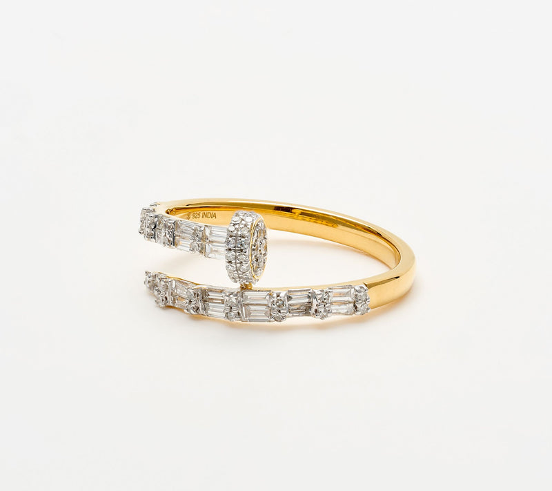 Affinity Diamonds 0.50 cttw Nail Head Mixed Ring, Sterling — View 8