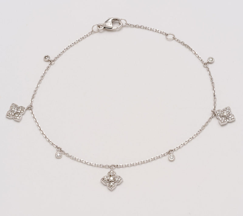 Affinity Diamonds .25 cttw Clover Station Bracelet, Sterl — View 6