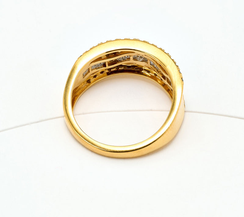Affinity Diamonds .75 cttw Diamond and Baguette Ring, Sterling — View 2