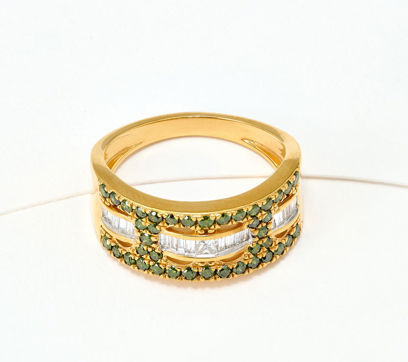 Affinity Diamonds .75 cttw Diamond and Baguette Ring, Sterling — Main view