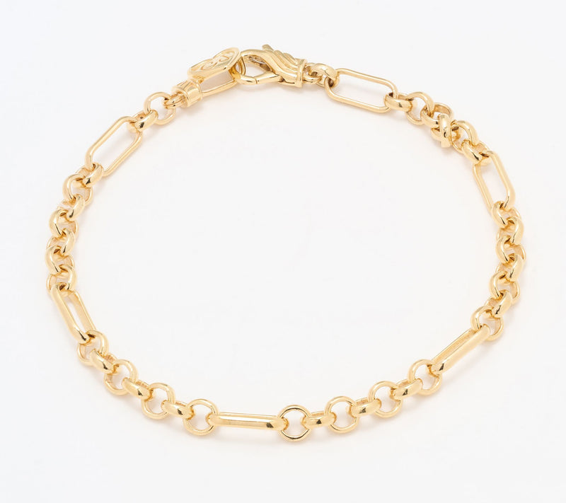 Christian James by Scott Grimes 14K Clad Rolo Signature Link Bracelet, 6.5g — Main view