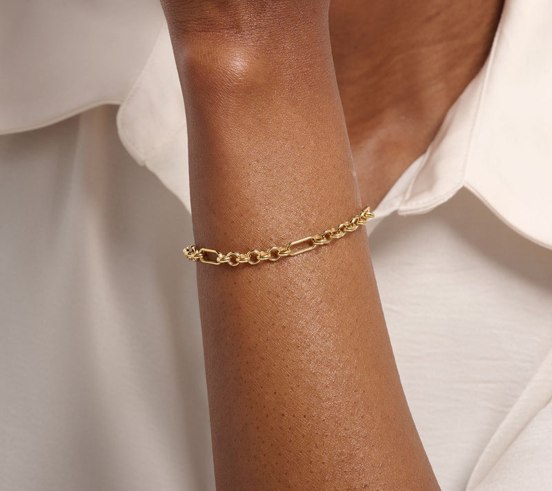 Christian James by Scott Grimes 14K Clad Rolo Signature Link Bracelet, 6.5g — View 6