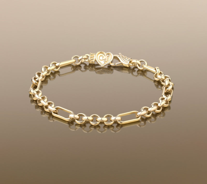Christian James by Scott Grimes 14K Clad Rolo Signature Link Bracelet, 6.5g — View 3