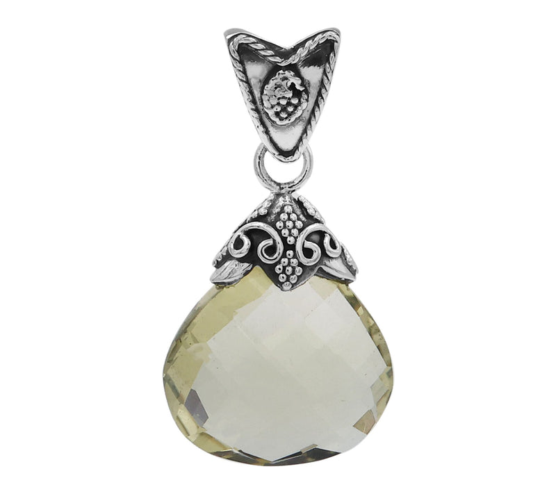 Artisan Crafted Sterling Silver Solitaire Gemstone Pendant — View 8