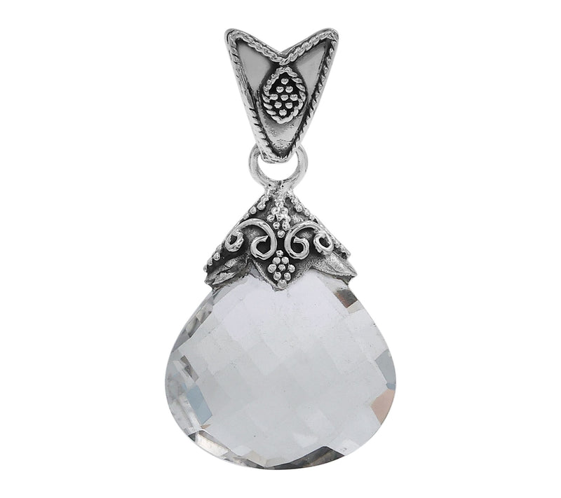 Artisan Crafted Sterling Silver Solitaire Gemstone Pendant — View 9