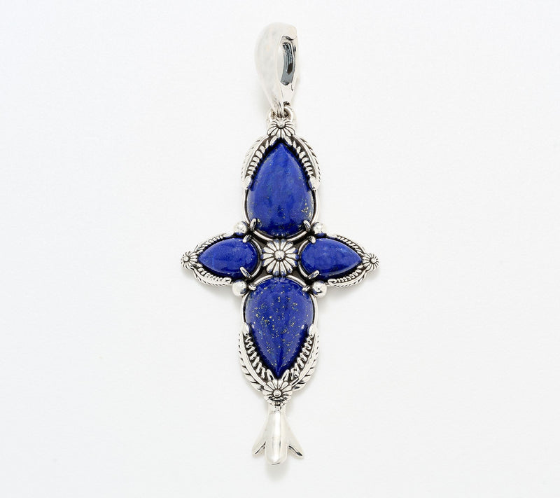 American West Sterling Four Pear Gemstone Enhancer — View 9
