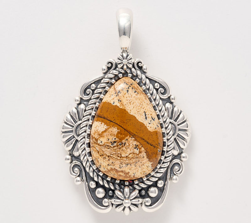 American West Sterling Pear Gemstone Concha Enhancer — View 9