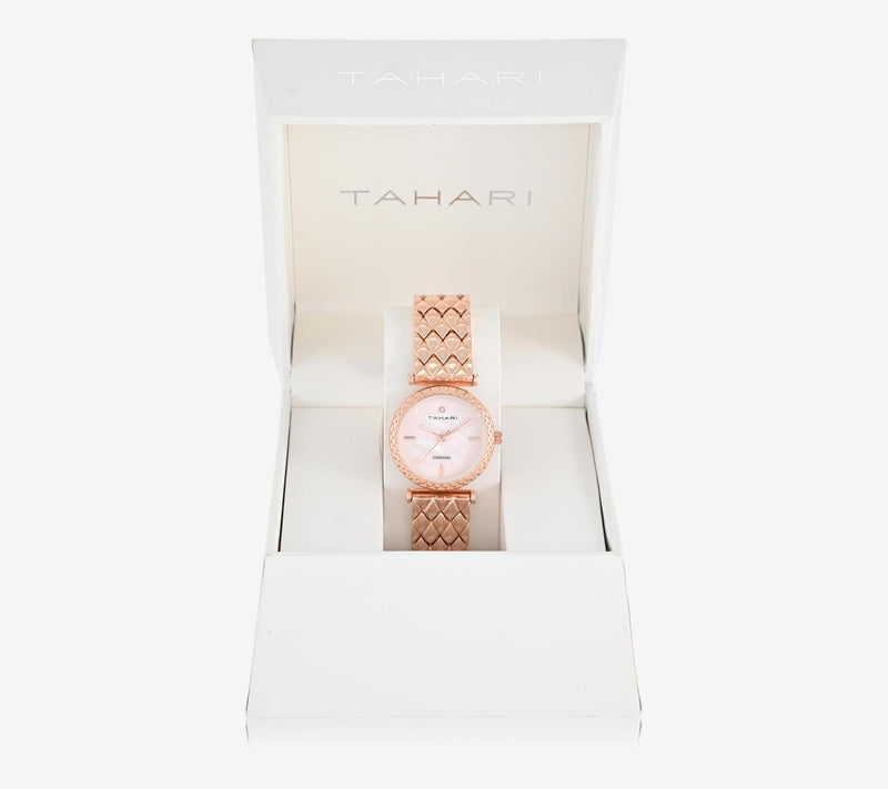 Tahari Women's Rosetone Diamond Accent Watch — View 2
