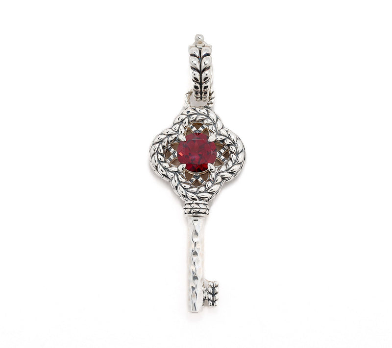 JAI Sterling Silver Gemstone Key of Love Enhancer — View 12