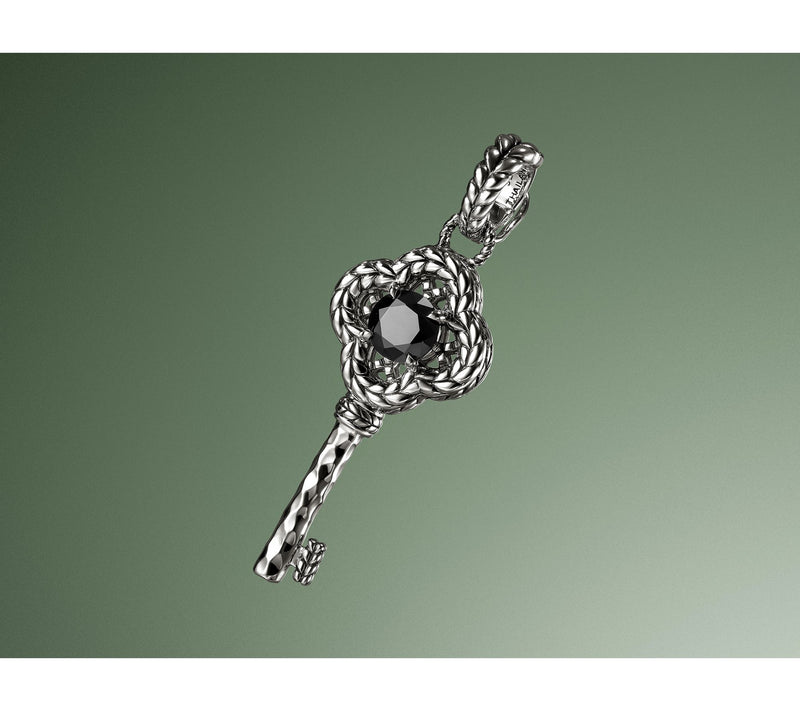 JAI Sterling Silver Gemstone Key of Love Enhancer — View 3