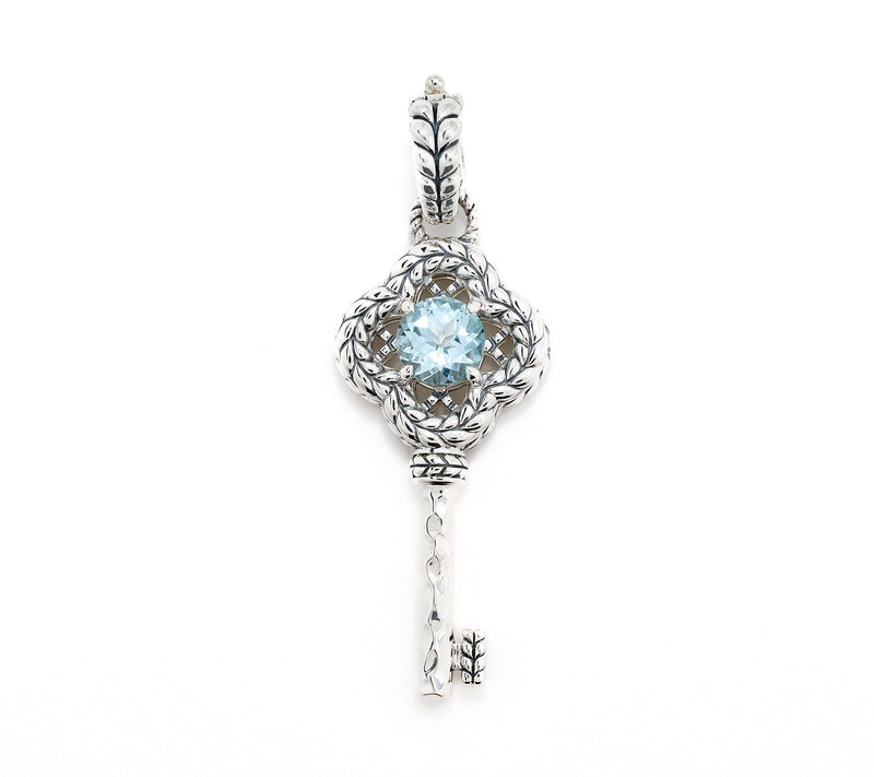 JAI Sterling Silver Gemstone Key of Love Enhancer — View 16