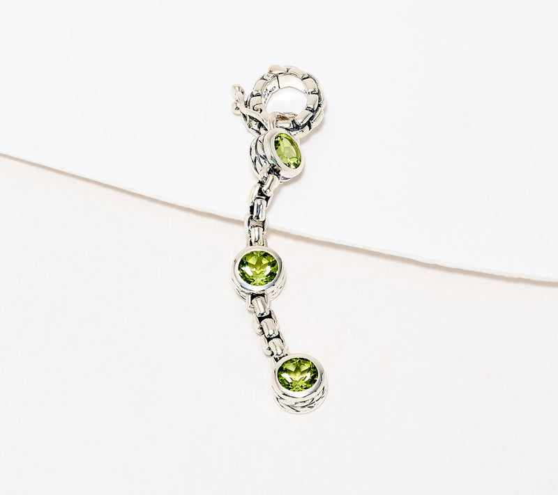 JAI Sterling Bezel Set Gemstone Box Chain Enhancer — View 12