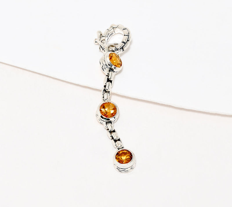 JAI Sterling Bezel Set Gemstone Box Chain Enhancer — View 13