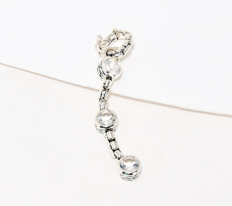 JAI Sterling Bezel Set Gemstone Box Chain Enhancer — View 14