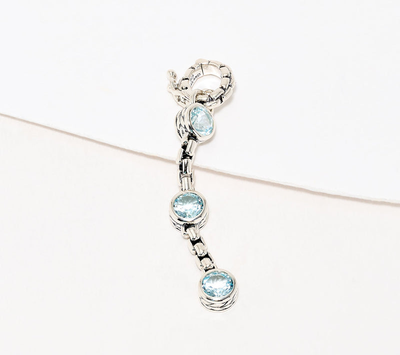 JAI Sterling Bezel Set Gemstone Box Chain Enhancer — View 15
