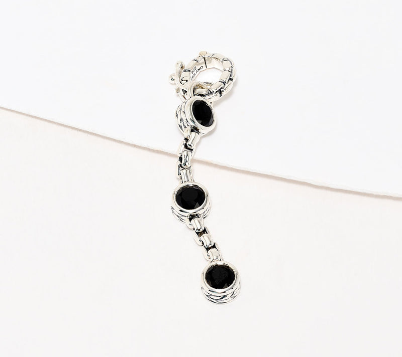 JAI Sterling Bezel Set Gemstone Box Chain Enhancer — View 16