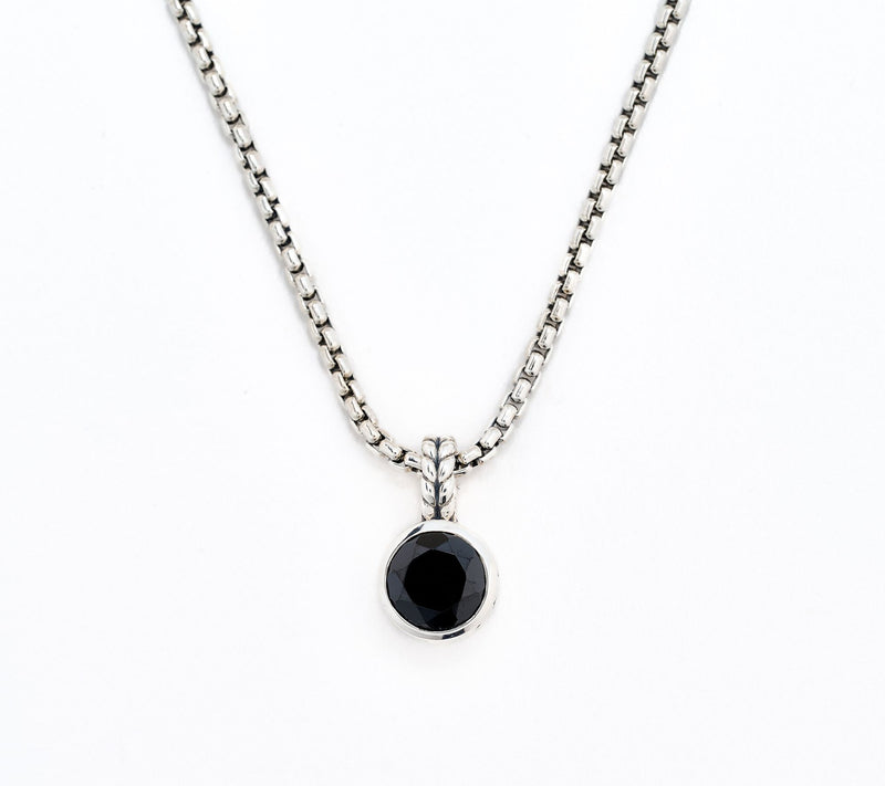 JAI Sterling Silver Solitaire Gem Baby Box Chain Necklace 16-20" — View 16