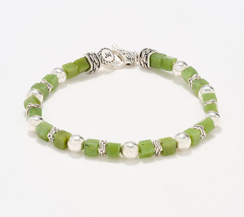 JAI Ireland Sterling Silver Cara Rope Gemstone Bead Bracelet, 9.2g — Main view