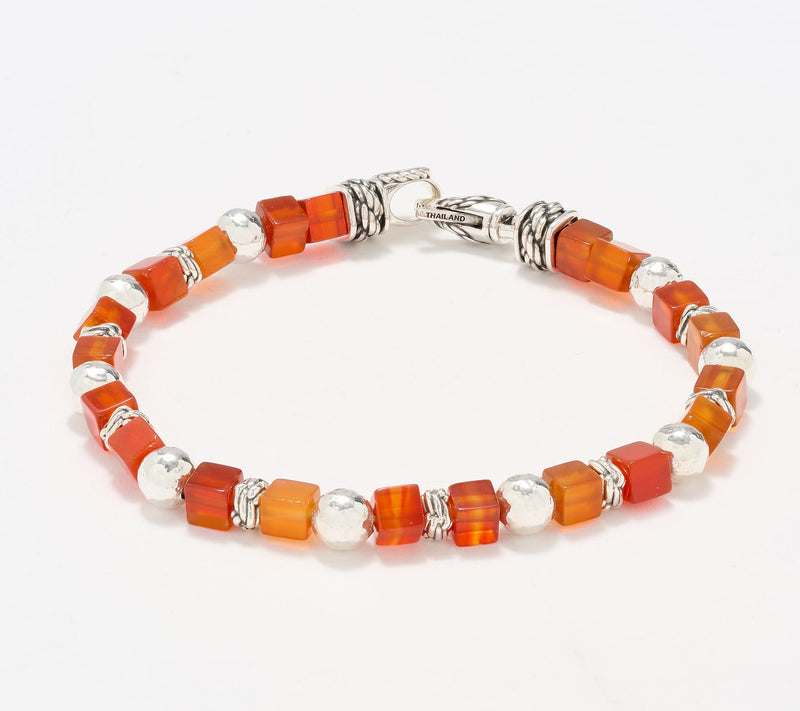 JAI Ireland Sterling Silver Cara Rope Gemstone Bead Bracelet, 9.2g — View 11