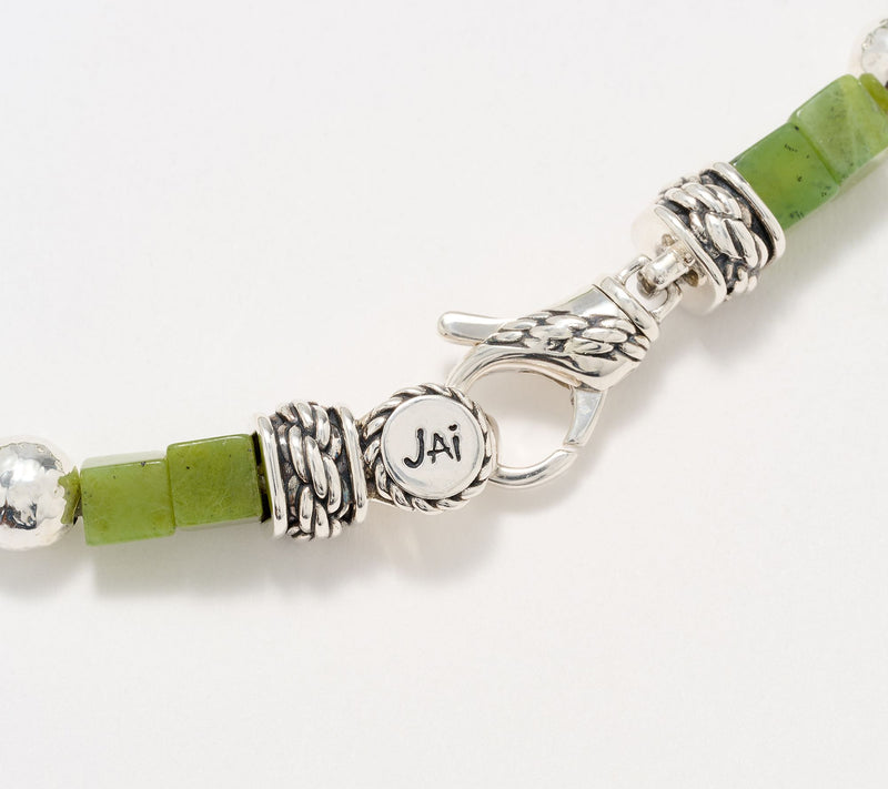 JAI Ireland Sterling Silver Cara Rope Gemstone Bead Bracelet, 9.2g — View 3