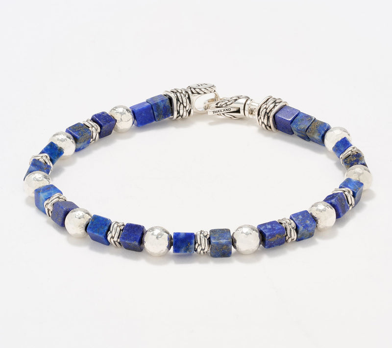 JAI Ireland Sterling Silver Cara Rope Gemstone Bead Bracelet, 9.2g — View 14