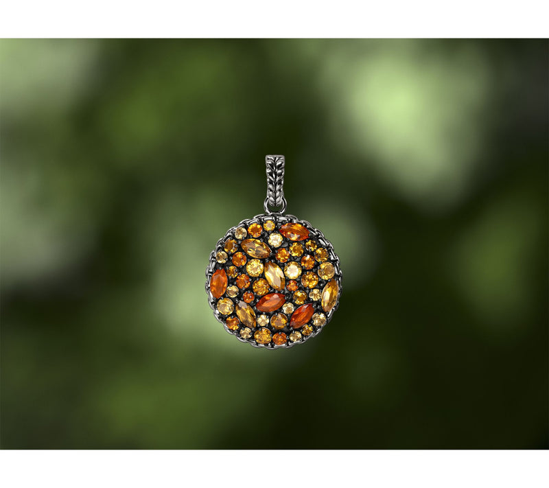 JAI Sterling Silver Multi-Gemstone Disc Enhancer, 7g — View 5