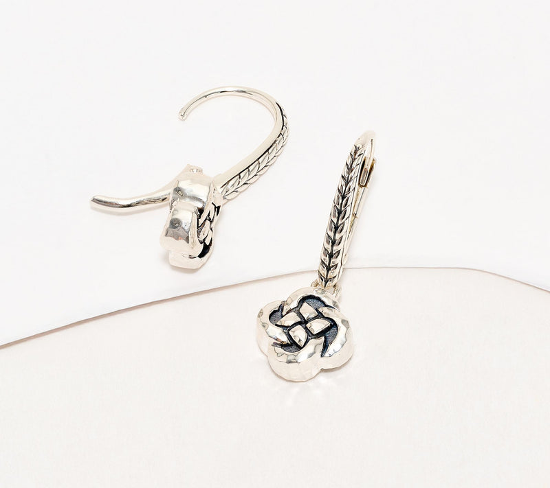 JAI Ireland Sterling Silver Symbols of Love Leverback Earrings — View 2
