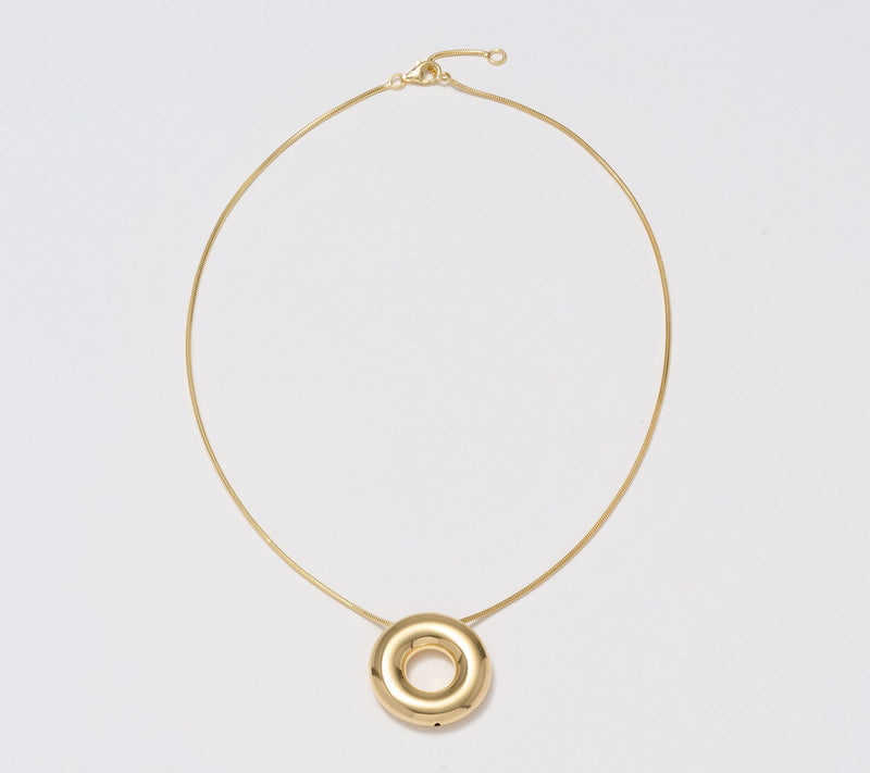 UltraFine 950 SilverSnake Chain 1.4mm Necklace with Round Pendant — View 7