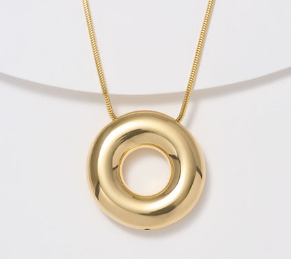 UltraFine 950 SilverSnake Chain 1.4mm Necklace with Round Pendant