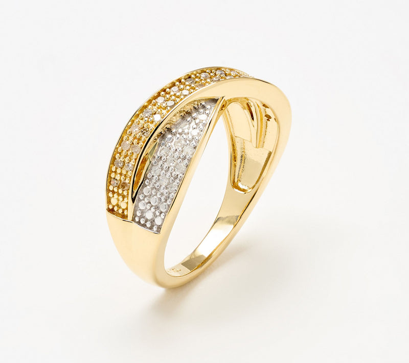 Accents by Affinity Diamonds 0.25cttw Pave Ring, Sterling — View 3