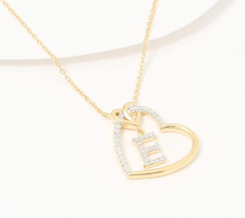 Accents by Affinity Diamonds Initial Pave Necklace, Sterl — View 35